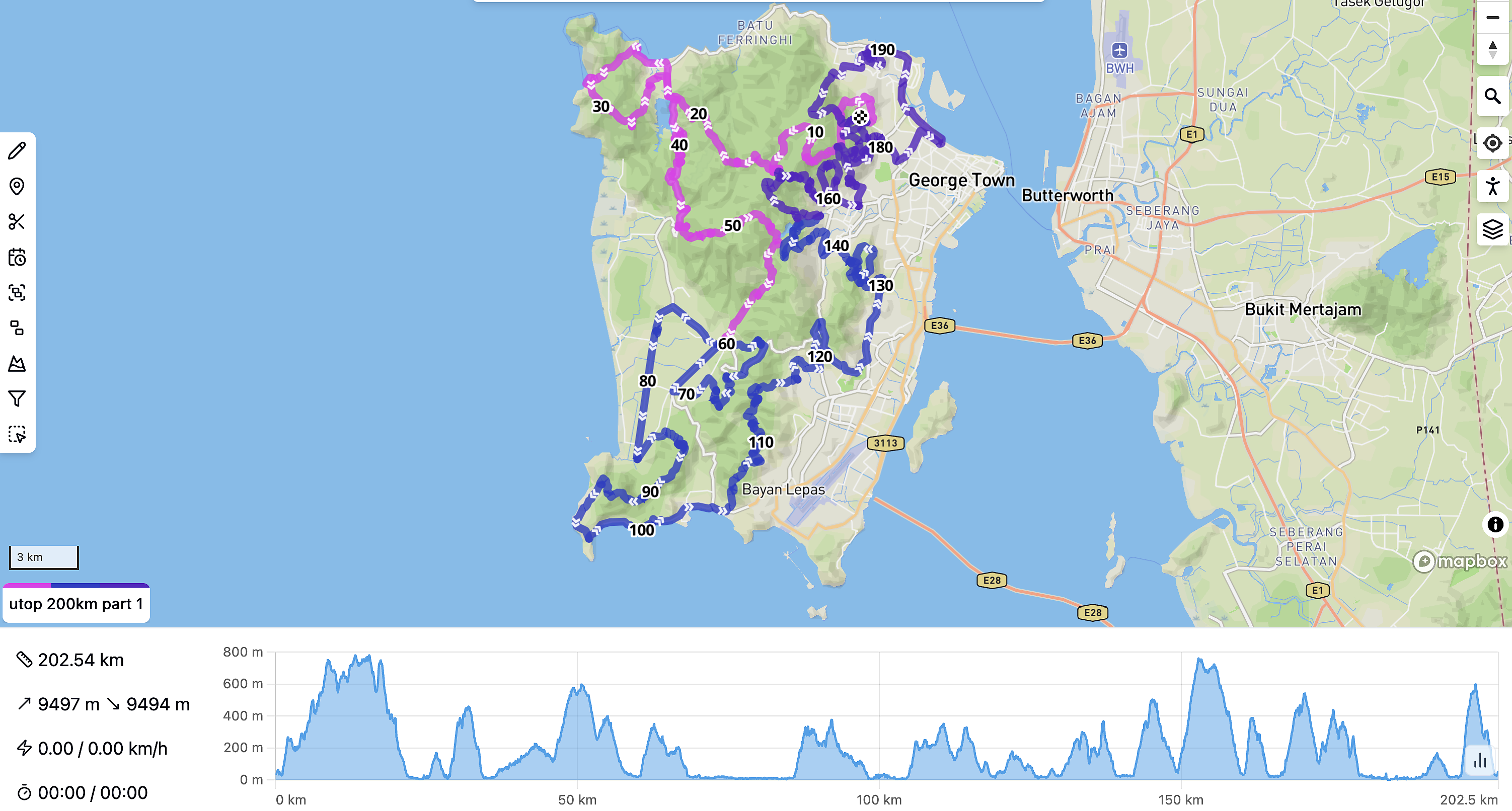 race route image map